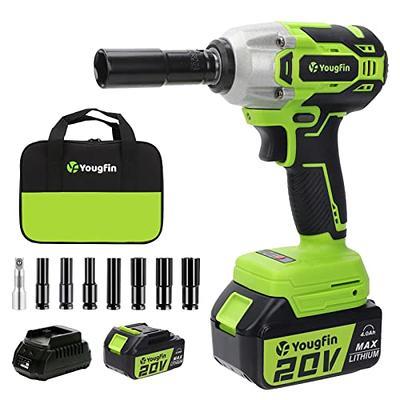 Jaylene 21V Cordless Drill Set, Power Drill 59pcs with 3/8 inch Keyless Chuck, 25 3 Clutch Electric Drill with Work Light, Max Torque 45Nm, 2