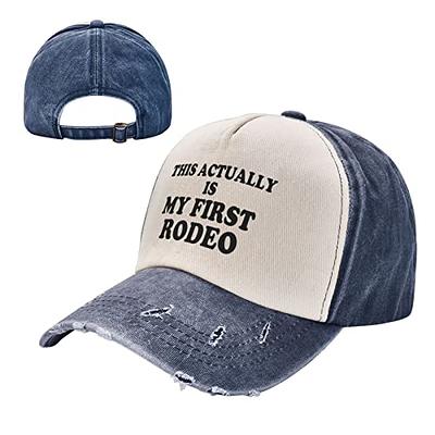 This Actually is My First rodeoFunny Hat for Men Washed Baseball