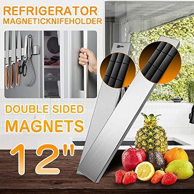 Gourmetop Kitchen Knife Set with No Drilling Magnetic Strip for Kitchen  Black Titanium Small Cooking Knives, Sharp Stainless Steel Chef Knife Set  for