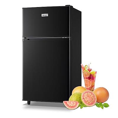 WANAI 3.5 Cu Ft Two Door Compact Refrigerator with Freezer,Blue 