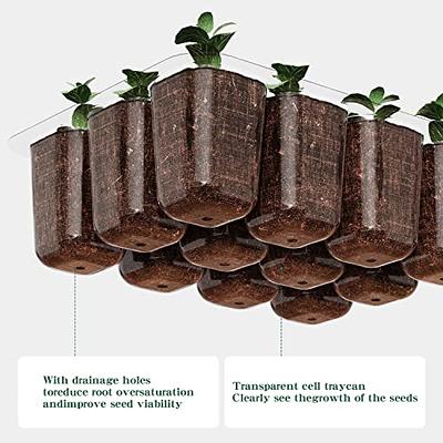 Seed Starter Tray with Grow Light 60 Flexible Cells 5 PCS Reusable Seedling