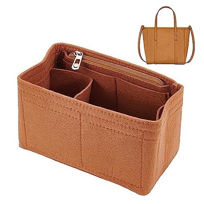 WADORN Purse Insert Organizer, Felt Tote Shaper Pouches Insert Divider Organizer  Handbag Insert Bag in Bag for LV BOULOGNE Multi Pocket with Zipper for  Underarm Bag Shaper, 3.5x9.8x3.9 Inch (Brown) - Yahoo