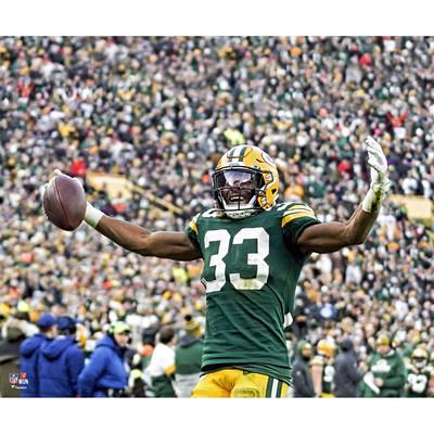 Aaron Jones Green Bay Packers Autographed Fanatics Authentic Green