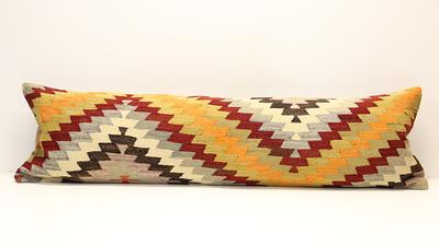 Extra Long Vintage Kilim Lumbar Pillow