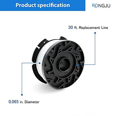 RONGJU 16 Pack Weed Eater Replacement Parts for Black&Decker AF-100, 12  Pack 30ft 0.065 String Trimmer Line Replacement Spools + 2 Pack RC-100-P  Caps&Springs (12 Spools+ 2 Caps+2 Springs) - Yahoo Shopping