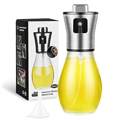  Continuous Spray Olive Oil Mister Dispenser Sprayer for Cooking, Best Air Fryer Accessories, Refillable Glass Bottle Spritzer, Unique  Kitchen Tools Gadgets Gifts Under 25 Dollars