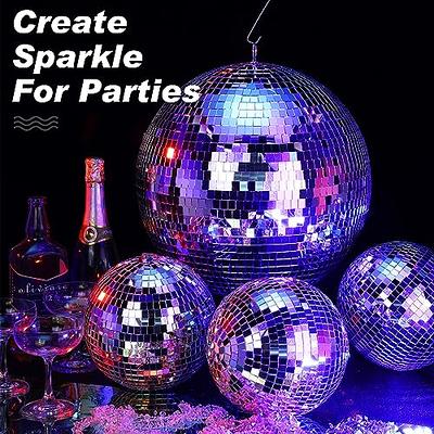 Big Mo's Toys Mirror Ball - Silver Hanging Disco Ball Party