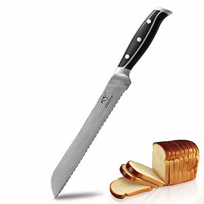 Damascus Kitchen Knife Set, XingRui Series 9 Pieces Damascus Knife Set with  Block, Non-slip ABS Ergonomic Triple Rivet Handle for Chef Knives, Knife