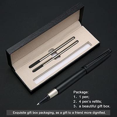 BEILUNER Ballpoint Pens, Stunning Black Chrome Ballpoint Pen with Silver  Trim, Best Ball Pen Gift Set for Men & Women, Professional, Executive,  Office, Fancy Pen-Gift Box With 0.5mm Extra Black Refill,BEILUNER Ballpoint