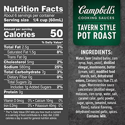 Campbell's Cooking Sauces, Tavern Style Pot Roast, 13 Oz