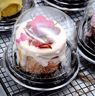 10-11 Plastic Disposable Cake Containers Carriers with Clear Dome