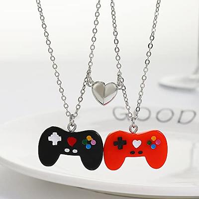 2 Pcs/set Couple BFF Matching Magnet Necklaces Game Controller with Pendant  