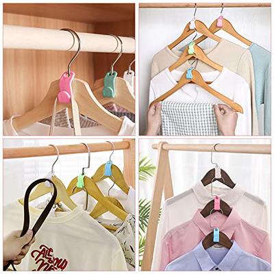 Clothes Hanger Connector Hooks Closet Space Savers Organizer Closets White 100 Pack in Blue