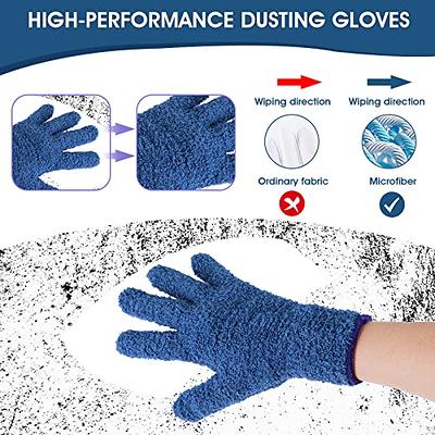 Sibba Microfiber Dusting Cleaning Gloves 4x Dusting Mittens Washable  Reusable House Cleaning Kitchen Dust Removal Mitts Blinds Mirrors Furniture  Garden Car Hard to Reach Corners Gap Dark Blue&Rose Red - Yahoo Shopping