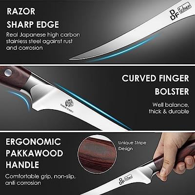 Kiaitre Chef Knife 8 Inch Professional Sharp Kitchen Knife High Carbon  Stainless Steel with Ergonomic Handle 56±HRC with Gift Box (High Carbon