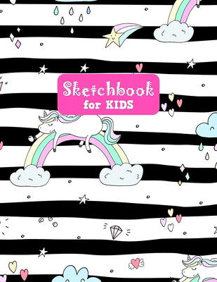 Sketchbook for Kids: Cute Unicorn Large Sketch Book for Drawing