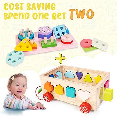 Bravmate Shape Sorter Learning Toys for Toddlers 18M+, Wooden Stacking  Blocks Montessori Toys for 2 3 Year Old Colorful Activity Cube Learning &  Education Preschool Toys Baby Boy Girl Gifts - Yahoo Shopping