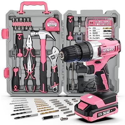 Hi-Spec Products Hi-Spec 56pc Pink Home Tool Kit for Women. Essential Hand  Tools for