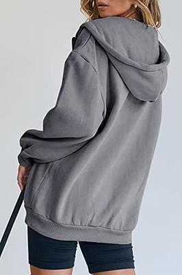 Oversized Sweatshirt - Dark gray - Ladies