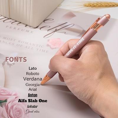 Yingya Personalized Pens with Stylus Tip Ballpoint Pens engraved name or  text Multi-coloured custom pens for Business Writting,Office Gifts for Men  Women,12 Pcs(Rose Gold) - Yahoo Shopping