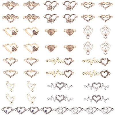 WNG Heart Shape Charms Bling Charms for Jewelry Making Valentine's