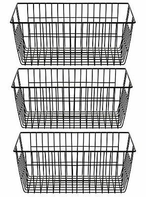 Slideep Wire Storage Baskets, Freezer Baskets Farmhouse Stackable