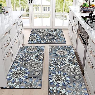 Kitchen Rugs and Mats Non Skid Washable, Absorbent Runner Rugs for Kitchen,  Front of Sink, Kitchen Mats for Floor (Grey, 20x32)