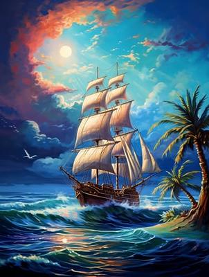 5D Diamond Painting Kits by Number for Adults Sunset Ship Sailing Diamond  Art Full Round Drill Crystal Rhinestone Embroidery Cross Stitch Craft Kits  for Home Wall Decor Gifts 30x40cm - Yahoo Shopping
