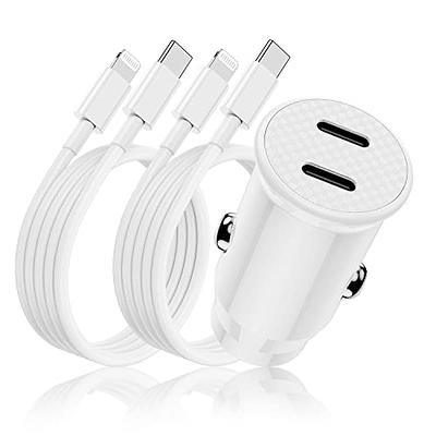 Car Charger for iPhone 15/Pro/Max/Plus - 36W 3-Port USB 4.8A Type-C Cable  6ft Power for iPhone 15/Pro/Max/Plus 