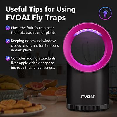 VEYOFLY Fly Trap, Plug in Flying Insect Trap, Fruit Fly Traps for Indoors-Safer Home Indoor- Bug Light Indoor Plug In- Mosquito,Fruit Fly, Gnat Trap
