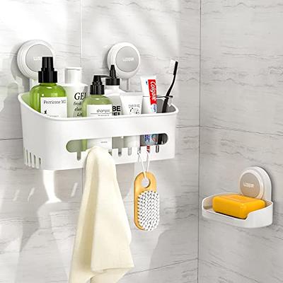 Rebrilliant Soap Dish for Shower with Suction Cup, Shower Soap