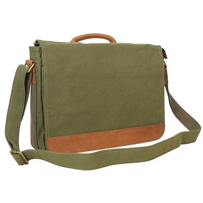 Vagarant 15 in. Vintage Cotton Wax Canvas Laptop Messenger Bag