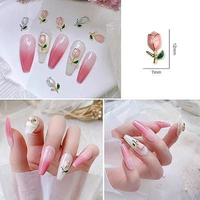 20PCS 3D Nail Charms Flower Nail Art Charms for Nail Gems and