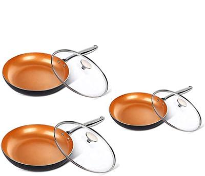 Tramontina Gourmet 5.7 Quarts Copper Saute Pan with Lid