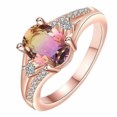 Exquisite Ring Fresh Style Ladies Couple Love Rings Women Fashion Leaf  Shape Marquise Cut Cubic Zircon Inlaid Finger Ring Jewelry for Women/Girl