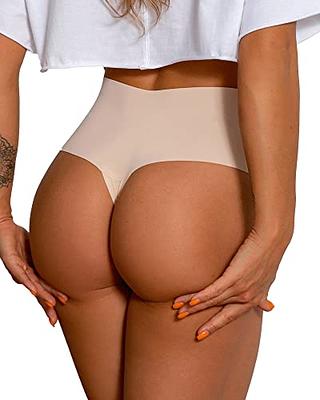 DEANGELMON Women Seamless Thongs No Show Thong Underwear Workout