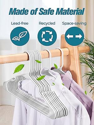 SMARTOR Plastic Hangers 50 Pack - Plastic Clothes Hangers Heavy Duty, Durable Coat and Clothes Hangers