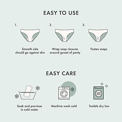 Rael Reusable Pads Menstrual, Organic Cotton Cover Pads - Postpartum  Essential, Regular Absorbency, Thin Cloth Pads, Leak Free, Washing Machine  Safe, Menstrual Pads with Wings (3 Count, Regular) - Yahoo Shopping