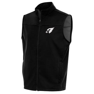 Men's Antigua Black Louisville Cardinals Links Full-Zip Golf Jacket