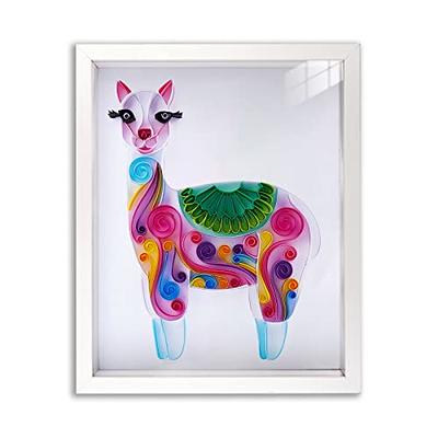 5D Diamond Painting Kit with Frame, Llama Wall Art for Kids (7 x 7