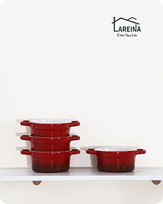 Lareina Large Soup Bowls for Kitchen, 8 Inch 60 oz Ceramic Bowls