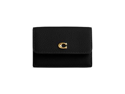 COACH Polished Pebble Leather Essential Card Case