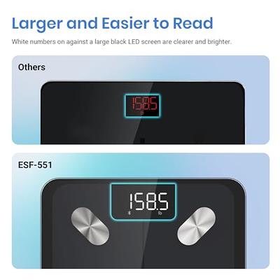 Etekcity Scale for Body Weight FSA HSA Store Eligible, Smart Bathroom  Digital Weighing Machine for Fat