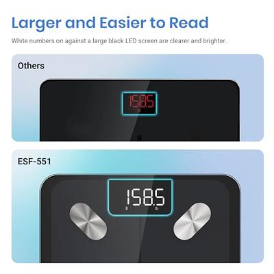 Etekcity - Digital Body Weight Scale with Resistance Bands - Black