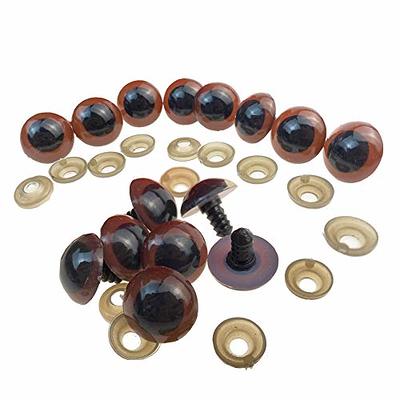 100PCS Brown Plastic Safety Eyes for Bear Doll Stuffed Animals