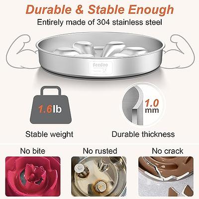 AsFrost Dog Food Bowls Stainless Steel Dog Bowls with No Spill Non