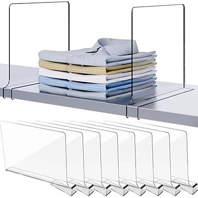 OnDisplay Acrylic Shelf Dividers - Closet Shelves Organizer -  Clothing/Purse Separator (4 pack, 11) 