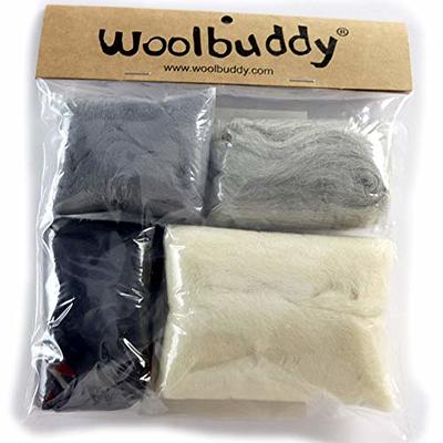 Woolbuddy Needle Felting Wool, Natural Handmade Wool Roving, 6 Vibrant  Colors with Instructions (Wool Bag Summer)