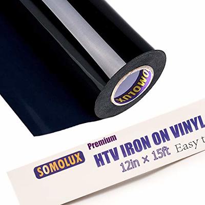 GYT Blue Heat Transfer Vinyl Rolls - Navy Blue Iron on Vinyl Glossy  Adhesive Vinyl - 12 Inch