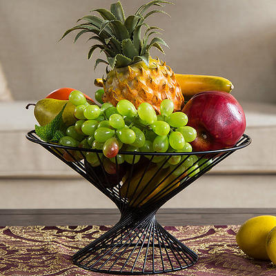 Creative Crystal Glass Fruit Bowl - Colored Beads - ApolloBox